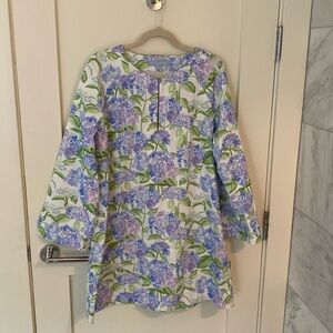 Hill House Artemis Dress Blue Hydrangea Cotton